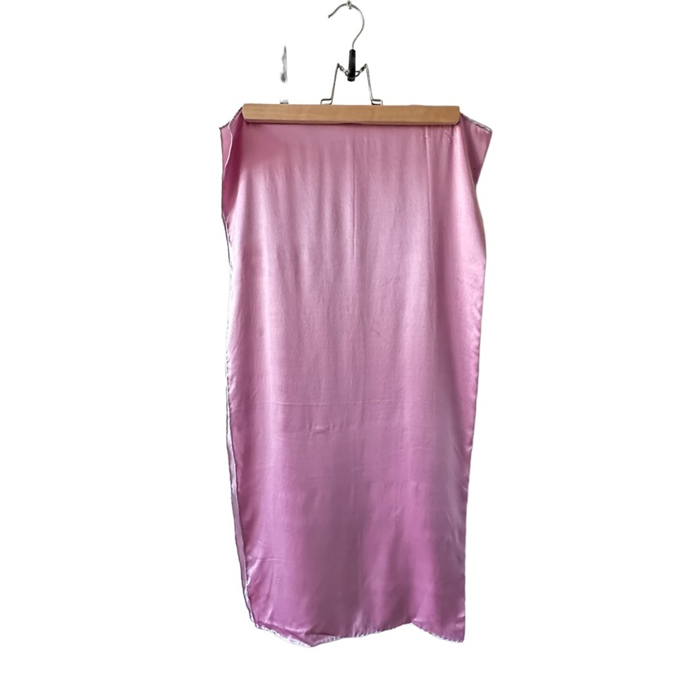 Vintage Rose Pink Silk Square Scarf